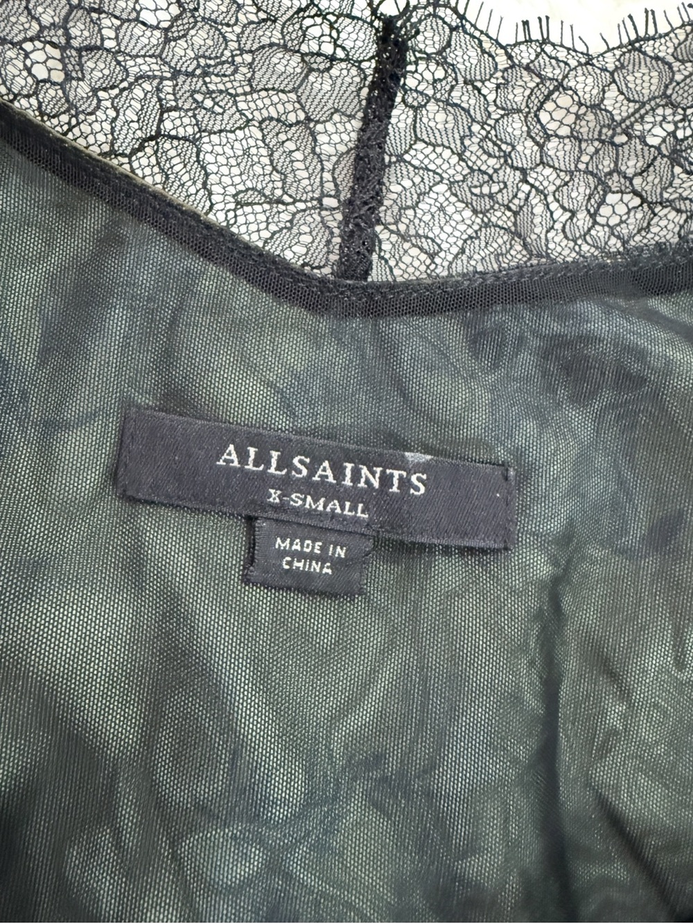 AllSaints Sky Strength Animal Print Lace Slip Midi Dress XS - Picture 2 of 16